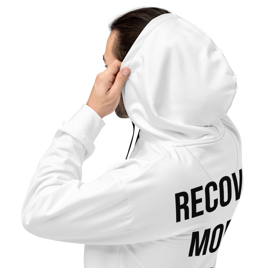 Recover More. Risk Nothing. Hoodie, White