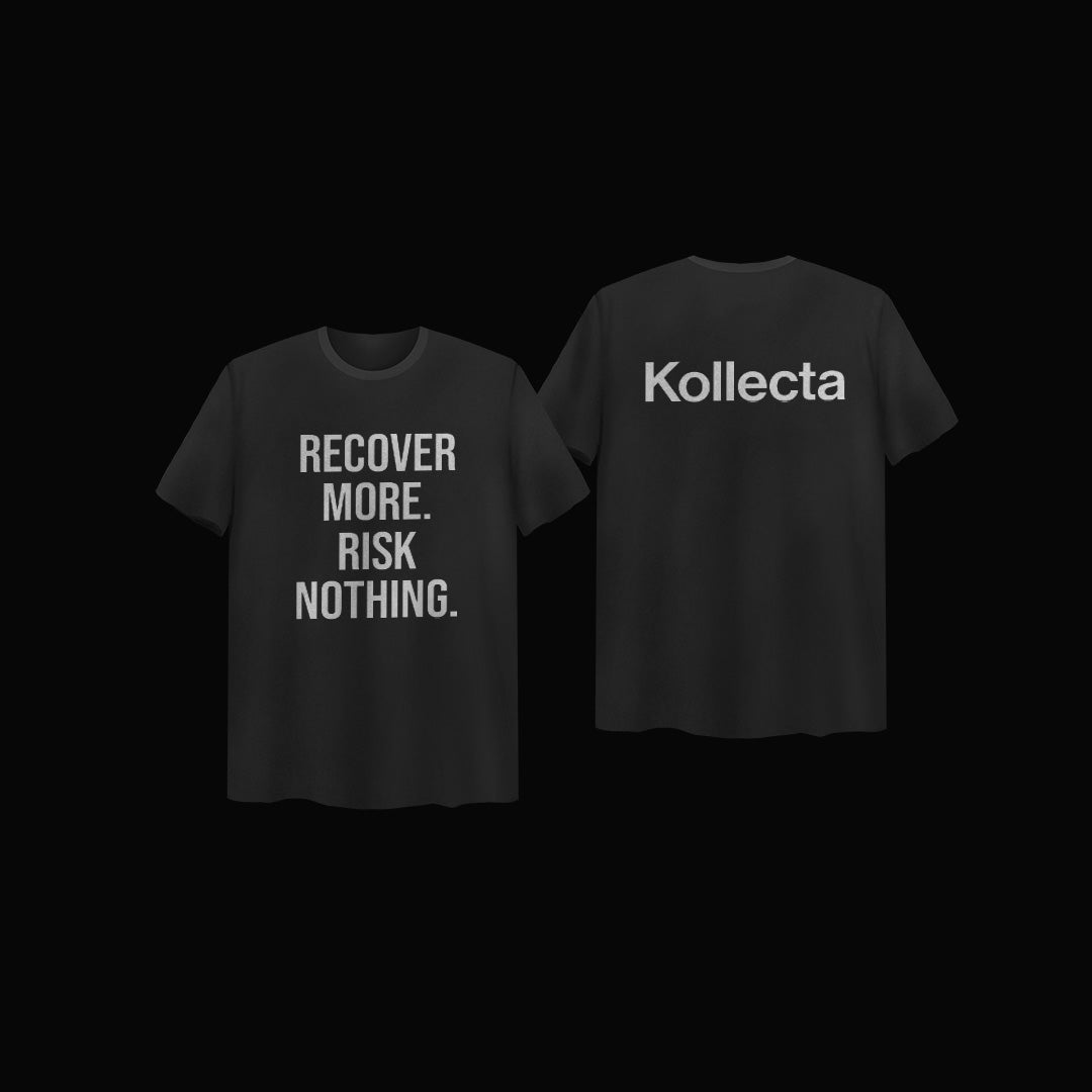 Recover More. Risk Nothing. Tee — Black
