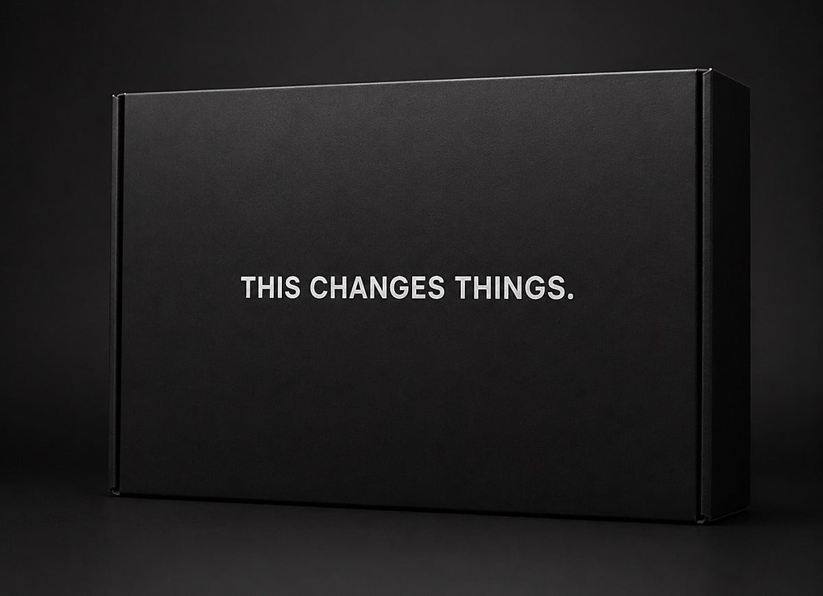 Black Kollecta box printed "This Changes Things", Kollecta